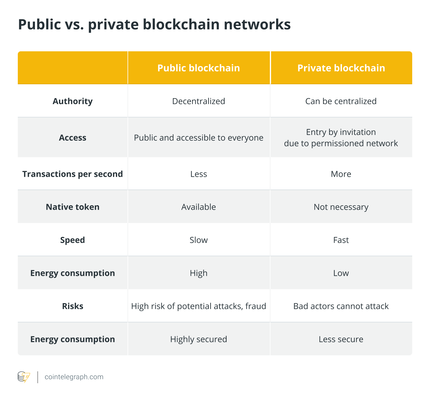 A beginner's guide to the different types of blockchain networks